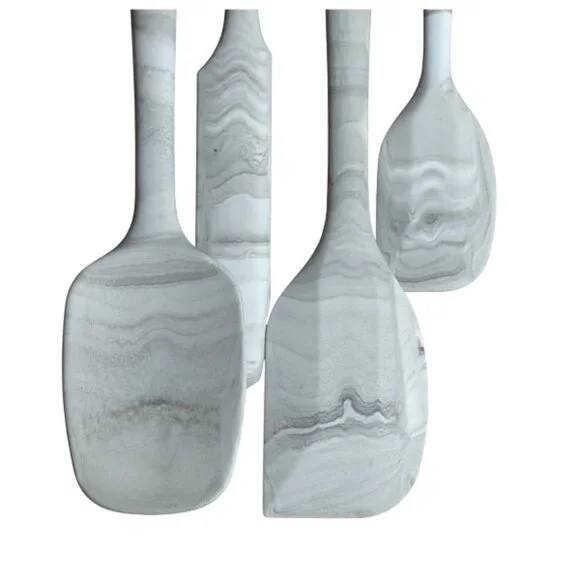 Marble Style Silicone Spatula Set 4pc Kitchen Cooking Utensils Heat Resistant - Picture 2 of 6